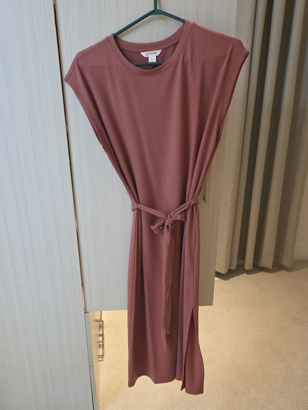 Joe Fresh Mauve Belted Long Dress
